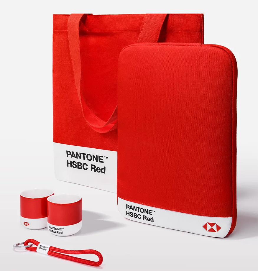HSBC red stationary set - Pantone